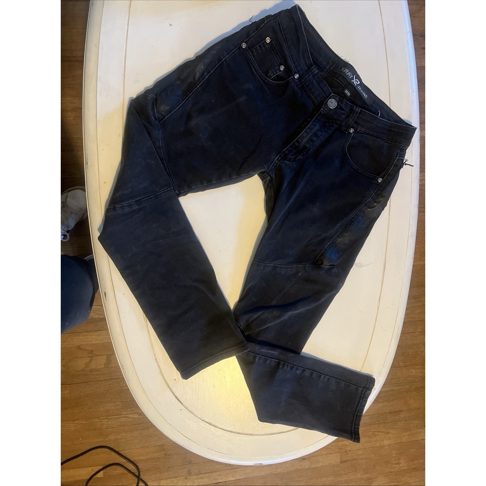 XRAY Jeans Black Moto‎ Skinny Jeans Mens 30x30 Zipper Panel Biker Streetwear